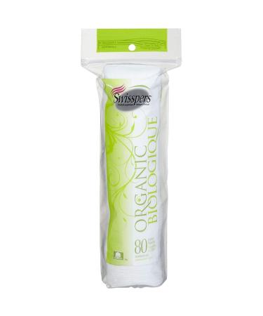 Swisspers Organic Cotton Rounds 80 Each (Pack of 3)