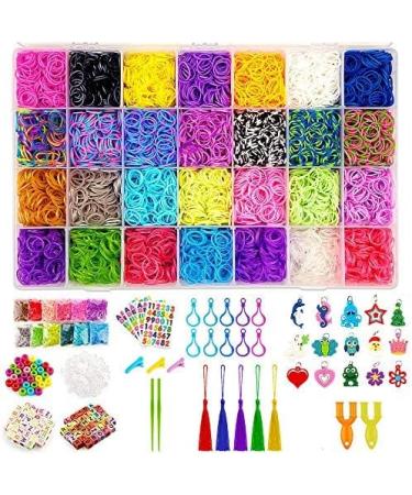 WISHTIME Rubber Band Bracelet Kit for Girls - 11700+ PCS DIY Bracelet Making Set with Bands, Beads, Charms, Tassels, Hooks, and Clips - Buy Online on SooperMarket.com