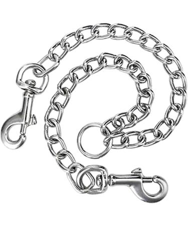 LERTREEUK Double Dog Leash | Stainless Steel 2-Way Chain Coupler for 2 Dogs (50cm) | Durable & Tangle-Free Double Leash for Easy Walks - Buy Online on SooperMarket.com