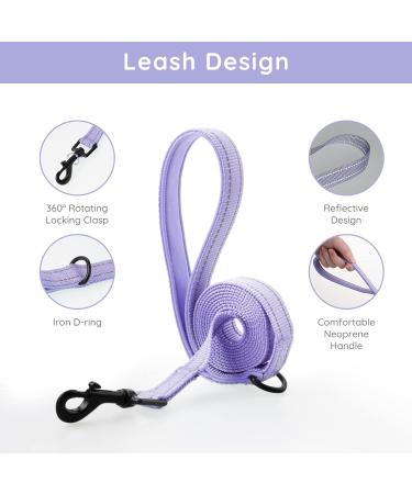 Bella & Pal Small Dog Harness with Leash - Air Mesh Reflective Breathable for Puppies & Cats - Lavender (S S 35-40cm) - Buy Online on SooperMarket.com