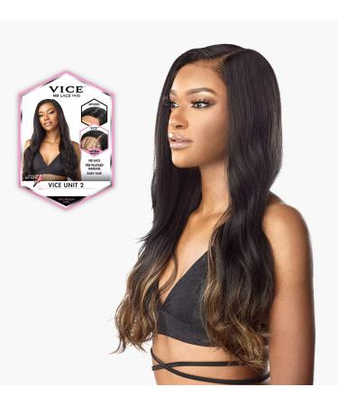 Sensationnel Vice Lace Front Wig - HD Transparent Lace, Pre-Plucked Hairline, 5 Deep Part - Vice Unit 02 (1B) - Buy Online on SooperMarket.com