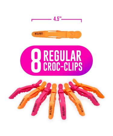 Colortrak Croc Hair Sectioning Clips Bucket - 12 Pack for Coloring, Cutting, and Styling - No Slip Rubber Grip - Assorted Colors - Buy Online on SooperMarket.com