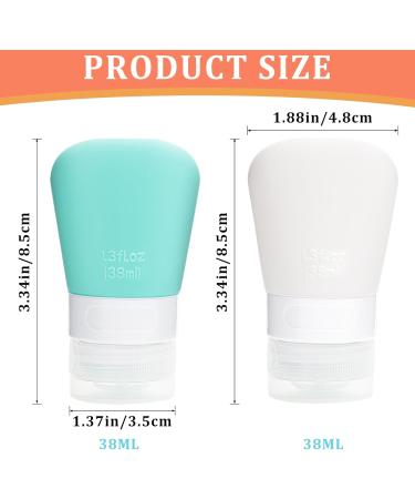 Buy Wllhyf 2-Piece Silicone Travel Bottles (37ml) - Refillable & Perfect for International Travel - Buy Online on SooperMarket.com