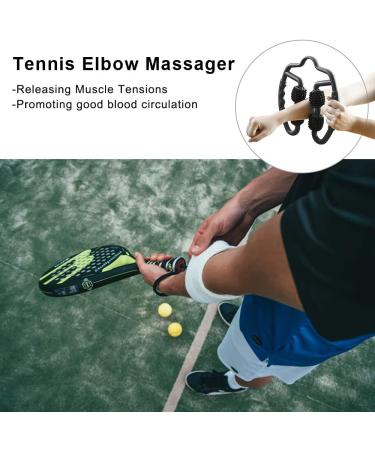 StrongTek Trigger Point Roller Massager for Forearm, Elbow, Hand, Arm, and Leg - Deep Tissue Self Massage for Golfer & Tennis Elbow Treatment - Athlete Muscle Pain Relief - Black - Buy Online on SooperMarket.com