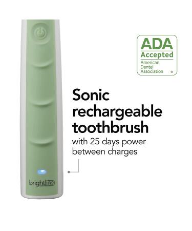 Brightline Rechargeable Sonic Electric Toothbrush ADA Accepted | Adjustable Intensity & Timer | Mint Green - 1 Count - Buy Online on SooperMarket.com