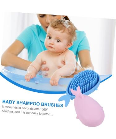 Silicone Scrubber Shower Brush Set for Kids and Adults - Gentle Scalp and Body Cleansing Tool for Babies, Infants, and Hairdressing - Perfect Gift for Newborns - KOMBIUDA - Buy Online on SooperMarket.com