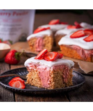 Organic Freeze Dried Strawberry Powder (4 oz) - Vegan Superfood for Baking, Smoothies, and Keto/Paleo Diets - Buy Online on SooperMarket.com