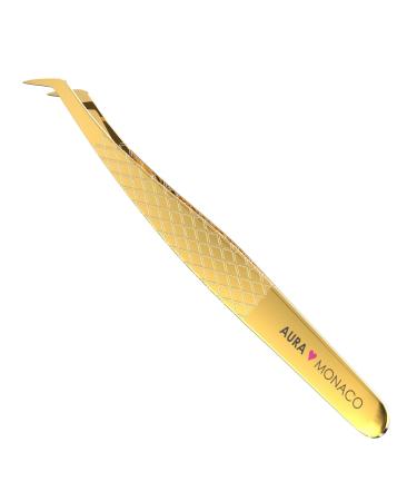 Aura monaco eyelash tweezers alexandra for eyelash extensions volume eyelash extension professional premium lash eyelash tweezers precise tip