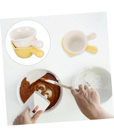 MAGICLULU 2pcs Long Handle Bowl Soy Bowl Gravy Snack Bowl Coffee Steaming Snack Dish Ceramic Condiment Container Milk Sauce Serving Pitcher Coffee Dip Heart-Shaped Ceramics Snack Plate White - Buy Online on SooperMarket.com