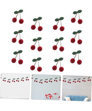 HOMSFOU 3pcs Bayberry Ball String Ornament Banner Garland Christmas Strawberry Room Decor Artificial Fruit Garland Christmas Mantle Fireplace Birthday Party Supplies Cherry Cotton Thread - Buy Online on SooperMarket.com