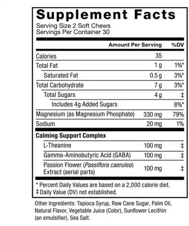 Orange Creamsicle Magnesium Soft Chews for Sleep, Stress Relief, and Relaxation - Buy Online on SooperMarket.com