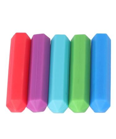 Alomejor Beißring silicone baby 5pcs healthy safe handle several colors baby teeth toys chill teeth help toy for baby gift