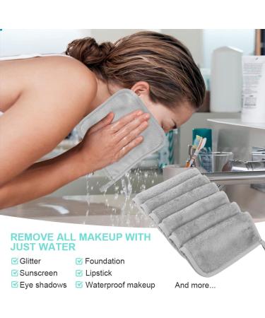 URAQT 6 Pack Face Cloths Make Up Remover 7.87 * 7.87in Soft Microfibre Face Wipes for Reusable Makeup Remover Cloth Washable Ultra Soft Facial Cleansing Wipe Cloths (Grey) 6 Pcs-Grey - Buy Online on SooperMarket.com