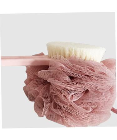Healeved Bath Scrubber - Pink Handle Bath Brush Shower Sponge - Buy Online on SooperMarket.com