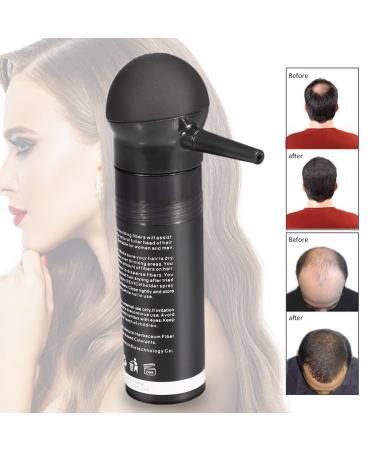 Professional Hair Thickening Solution - Hair Fibres Powder for Women and Men - 5 Colors Concealer for Thinning Hair - Pump Spray Applicator Included (Black) - Buy Online on SooperMarket.com