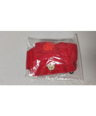 JiAmy Baby Snowsuit Hooded Romper | Cartoon Bear Winter Outfit | Red | 6-12 Months - Buy Online on SooperMarket.com