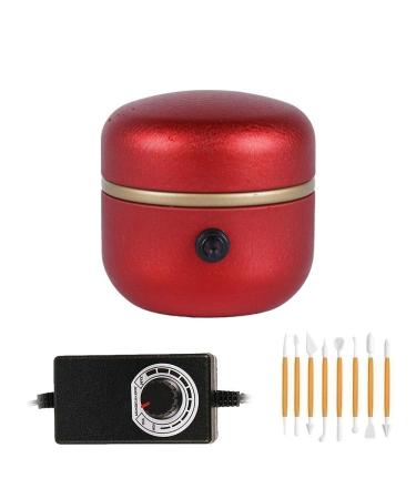 Mini Pottery Wheel Machine, Adjustable Speed Mini Electric Pottery Machine with Tray for Kids, Beginners and Ceramics Art, Red