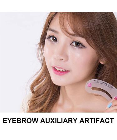 Sioppkik 24 Forms Eyebrow Template Set - Reusable DIY Makeup Tool for Perfect Eyebrows | International Shipping Available - Buy Online on SooperMarket.com