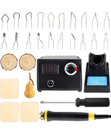 Viiart Professional Pyrography Tool Kit 60W Upgraded Wood Burning Kits with 20pcs Pyrography Wire Tips Digital Adjustable Pyrography Machine for Wood and Gourd(Single Pen) - Buy Online on SooperMarket.com