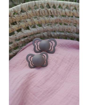 BIBS Couture Collection Pacifiers | BPA-Free Baby Soothers from Denmark | Set of 2 Vanilla/Dark Oak & Transparent | Size 0-6 Months - Buy Online on SooperMarket.com