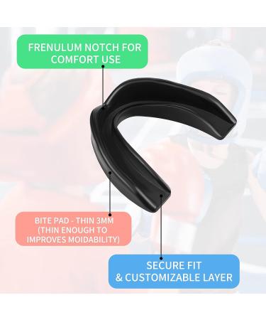 100 Pcs Kids Youth Mouth Guard for Sports Mouthguard Athletic Football Mouth Guard Football Mouthpiece Gum Protection for Boxing Basketball Football Hockey Karate Basketball Lacrosse Simple Style Black - Buy Online on SooperMarket.com