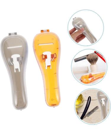 Housoutil 4-Piece Razor Storage Box & Travel Case | Portable Protective Bag for Manual Razors | Orange | International Shipping Available - Buy Online on SooperMarket.com