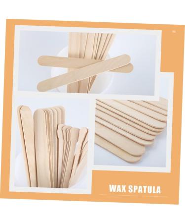 Minkissy 300 STK Waxed Wooden Sticks - Nose Wax Tools & Crafting Set for Kids | Wooden Wax Spatula & Stick Accessories - Buy Online on SooperMarket.com