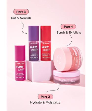 I DEW CARE Lip Scrub - Cushy Crush | Vegan Sugar Exfoliator for Dark Dry and Chapped Lips | Lip Care Products with Vitamin C - 1.05 oz - Buy Online on SooperMarket.com
