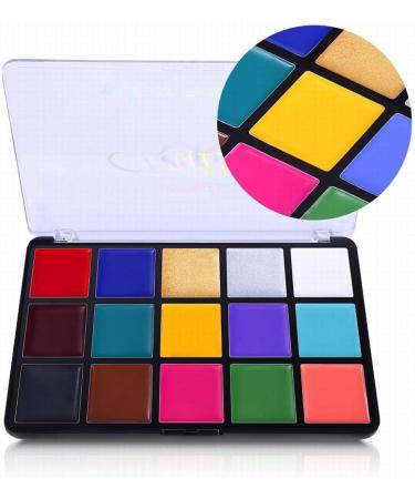 UCANBE 15 Color FX Makeup Palette - Non Toxic Face & Body Paint Oil for Halloween, Cosplay & Festivals - Buy Online on SooperMarket.com