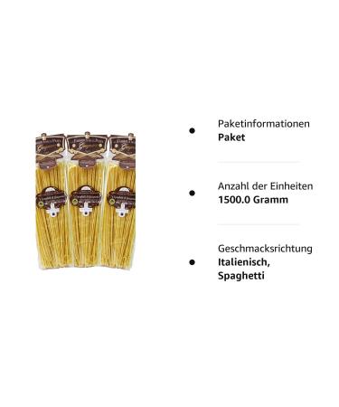 Buy Original Italian Pasta Spaghetti di Gragnano IGP - 3x500g | Authentic Taste International Shipping - Buy Online on SooperMarket.com