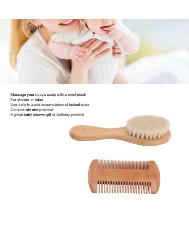 Baby Hairbrush Set - Soft Double Sided Comb with Goat Bristles for Newborns - Buy Online on SooperMarket.com