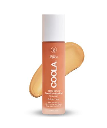 Coola Rosilliance SPF 30 BB+ Mineral Tinted Sunscreen Sheer and Luminous Finish 70 Percent + Organic and Dermatologist Tested 44 ml Golden Hour