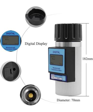 LBMED Grain Humidity Tester Digital Grain Moisture Meter with 37 Measurement Types 0.5% Measurement Error and Without Weighing for Been Rice Wheat Millet Soybean Maize - Buy Online on SooperMarket.com