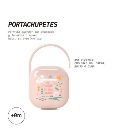 Buy Suavinex Pacifier Holder & Box for 2 Pacifiers - Pink Dreams | Ideal Baby Storage Solution - International Shipping Available - Buy Online on SooperMarket.com