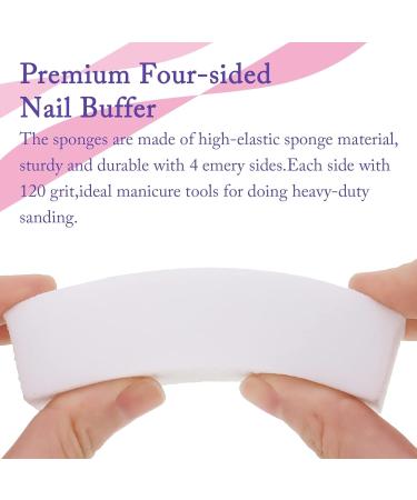 FRIUSATE 10-Piece White Nail Buffer Block & File Set - Nail File Sanding Blocks for Natural, Acrylic, and Gel Nails - Buy Online on SooperMarket.com