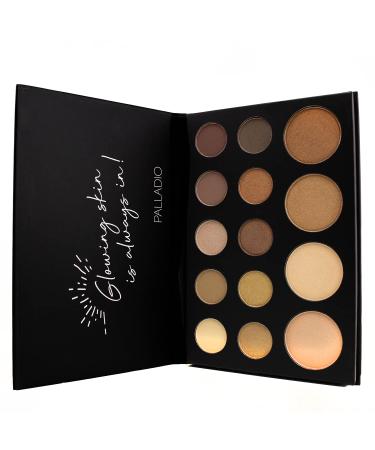 Palladio Sun-Kissed Mirage Eyeshadow Highlighter Palette  Warm Flawless Look  Matte and Shimmer Finishes  14 Curated to Ensure Rich and Highly Pigmented Colors  All Day Wear (SUN-KISSED) SUMMER 2019