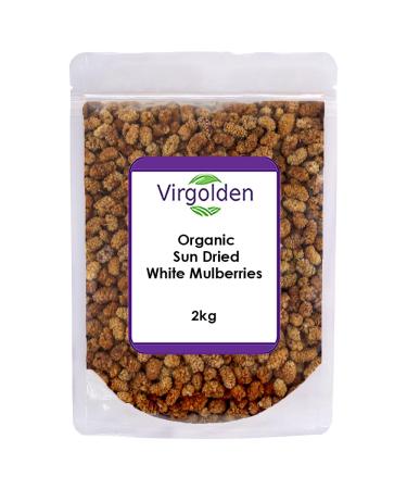 Organic Sun Dried White Mulberries 2kg by Virgolden Organic