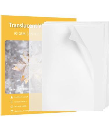 Vellum Paper Translucent Printable 110 Sheets 8.5x11 Inches for Wedding Invitations Scrapbook Project (8.5x11 Inches  93GSM/63LBS)