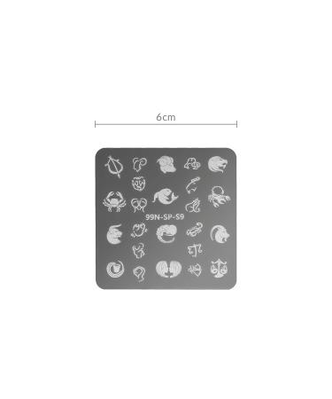 99nails Stamping Plate Square - Star Sign | Perfect for Nail Art & DIY Designs - Buy Online on SooperMarket.com