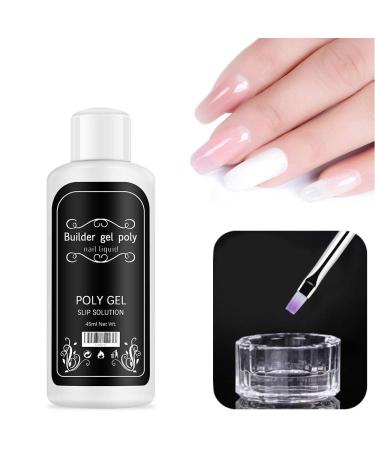 Ownest Nail Extension Gel Quick Poly Gel Slip Solution 45ml - DIY Nail Art Builder Liquid with Brush - Buy Online on SooperMarket.com