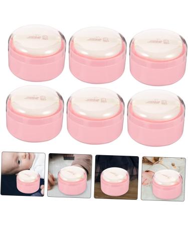 Kisangel 12 Pcs Body Powder Puff Box Baby Powders Set | Charming Pink Synthetic Sponge | Baby Powder Container 8x6cm - Pink (Pack of 2) - Buy Online on SooperMarket.com