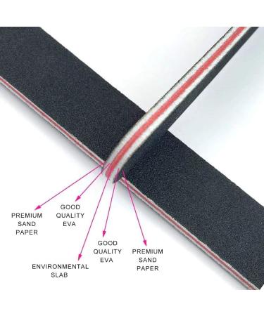 10PCS Professional Nail File Set - Double Sided Emery Board (100/180 Grit) for Acrylic False Nails - Home and Salon Use - Buy Online on SooperMarket.com