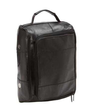 Bellino Leather Golf Shoe Bag, Black