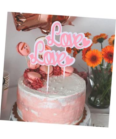 HOMSFOU 30 Pcs Love Shower Cake Picks and Toppers Decorative Cake Toppers Valentine s Day Wedding Cake Cupcake Toppers Birthday Cake Toppers Valentines Day Cake Toppers Self Made Food - Buy Online on SooperMarket.com