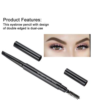 Buy Waterproof Double-Head Eyebrow Pen - 5 Color Options Triangle Tip Stencil & Brush Included - Buy Online on SooperMarket.com