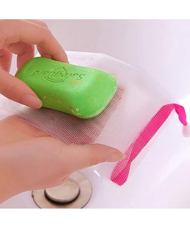 100 PCS Exfoliating Mesh Soap Pouch - Soap Saver Drawstring Bags - Random Color - 9*15cm - Buy Online on SooperMarket.com