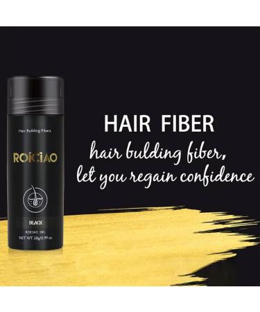 Shop Hair Fibres Black Professional Quality Hair Powder for Thinning Hair | Instant Concealment for Men & Women | No Greasy Residue - Buy Online on SooperMarket.com