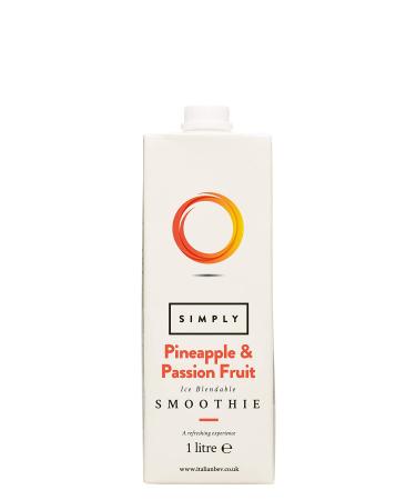 Simply Pineapple and Passion Fruit Smoothie Vegan Blendable Concentrated Smoothie Mix Made with Real Fruit Puree (1 Litre)