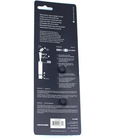 Cannondale Road Mini Pump Black/Grey - Compact and Portable Pump for Cyclists - Buy Online on SooperMarket.com