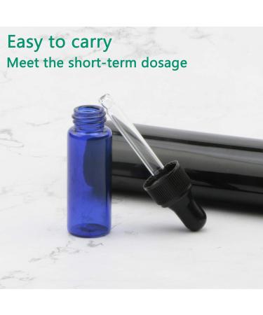 Rowiz 30 Pack 5ml Glass Drip Bottles for Essential Oils Lotions & Perfumes - Blue with Droppers & Caps - Buy Online on SooperMarket.com